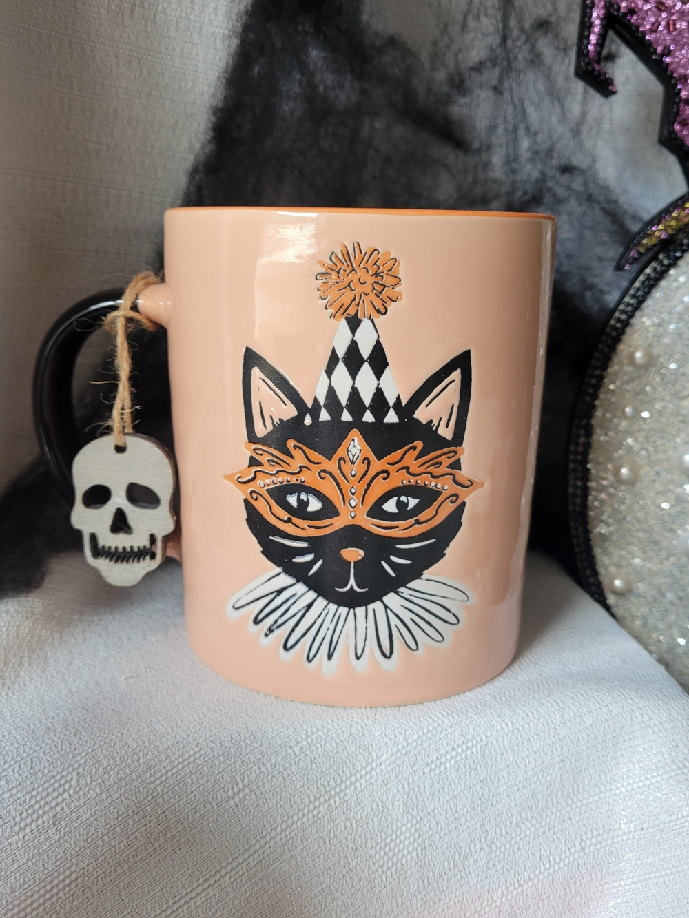Primo Designs Halloween Cat Masquerade Mug
